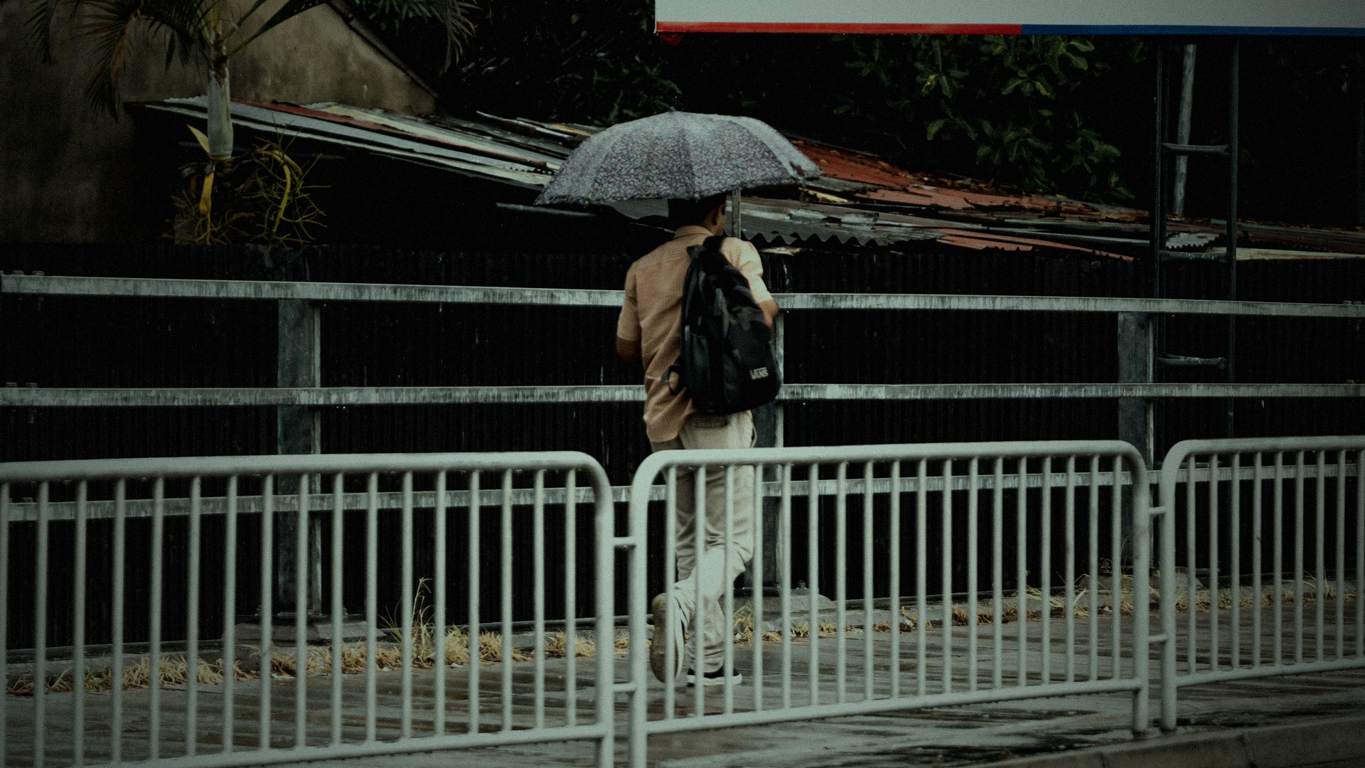 Urban rainy walk